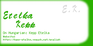 etelka kepp business card